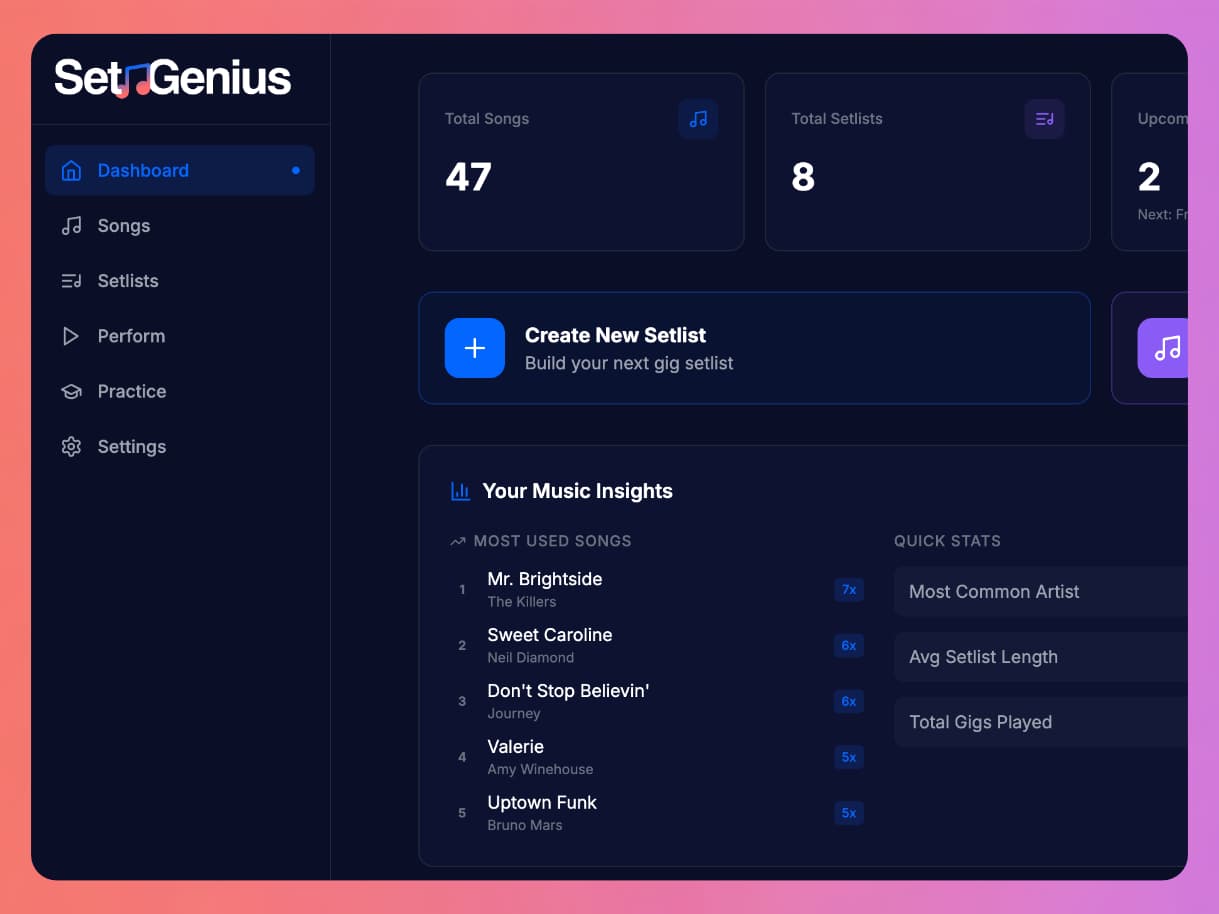 SetGenius app screenshot